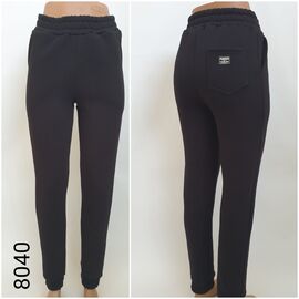 Штани спортивні жіночі теплі 8040 black р.S-XL "VICTORY" недорого оптом від прямого постачальника