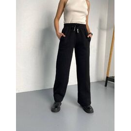 Штани спортивні жіночі теплі 8048 black р.XL-4XL "VICTORY" недорого оптом від прямого постачальника