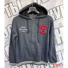 Фотография Кофта спортивная мужская 2335 d.grey р.M-3XL "VICTORY" недорого оптом от прямого поставщика