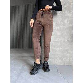 Штани спортивні жіночі теплі AB506 brown р.2XL-7XL "VICTORY" недорого оптом від прямого постачальника