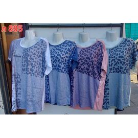 Фотография Футболка женская L885 mix р.56-60 "VICTORY" недорого оптом от прямого поставщика