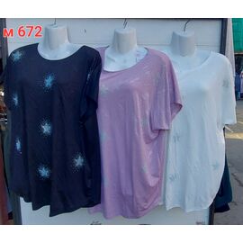 Фотография Футболка женская M672 mix-old-1 р.L-2XL "VICTORY" недорого оптом от прямого поставщика