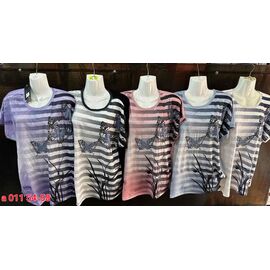 Фотография Футболка женская A011 mix р.54-58 "VICTORY" недорого оптом от прямого поставщика