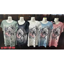 футболка жіноча M661 mix р.54-60 "VICTORY" недорого оптом від прямого постачальника