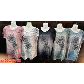 футболка жіноча M662 mix р.54-60 "VICTORY" недорого оптом від прямого постачальника