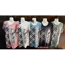 футболка жіноча M663 mix р.54-60 "VICTORY" недорого оптом від прямого постачальника