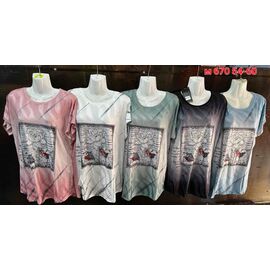 Фотография Футболка женская M670 mix р.54-60 "VICTORY" недорого оптом от прямого поставщика