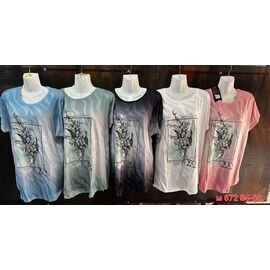 Фотография Футболка женская M672 mix р.54-60 "VICTORY" недорого оптом от прямого поставщика