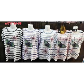 Фотография Футболка женская A017 mix р.54-58 "VICTORY" недорого оптом от прямого поставщика