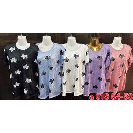 Фотография Футболка женская A018 mix р.54-58 "VICTORY" недорого оптом от прямого поставщика