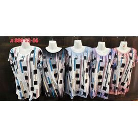 Фотография Футболка женская L880 mix р.52-56 "VICTORY" недорого оптом от прямого поставщика