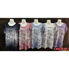 Фотография Футболка женская L882 mix р.52-56 "VICTORY" недорого оптом от прямого поставщика