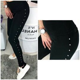 Фотография Лосины женские 50294 black р.XL-4XL "VICTORY" недорого оптом от прямого поставщика