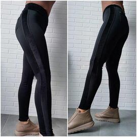 Фотография Лосины женские тёплые 2028 black р.XL-4XL "VICTORY" недорого оптом от прямого поставщика