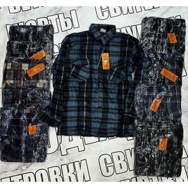 Сорочка чоловіча тепла C16 mix р.XL-5XL "VICTORY" недорого оптом від прямого постачальника