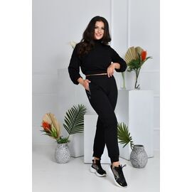 Фотография Костюм спортивный женский 80028 black р.XL-4XL "VICTORY" недорого оптом от прямого поставщика