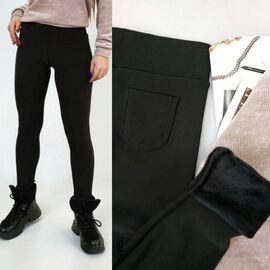 Фотография Лосины женские тёплые 2222 black р.S-XL "VICTORY" недорого оптом от прямого поставщика