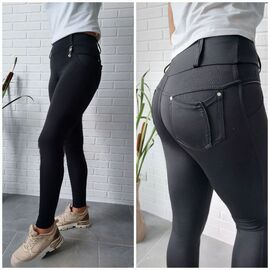 Фотография Лосины женские 50471 black р.XL-4XL "VICTORY" недорого оптом от прямого поставщика