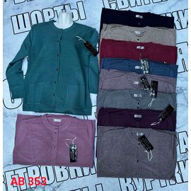 Фотография Кофта женская тёплая AB353 mix р.54-58 "VICTORY" недорого оптом от прямого поставщика