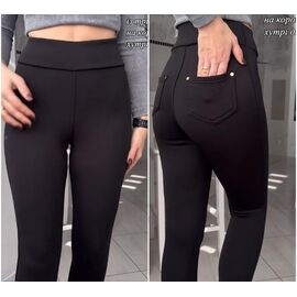 Фотография Лосины женские тёплые 1031 black р.XL-4XL "VICTORY" недорого оптом от прямого поставщика