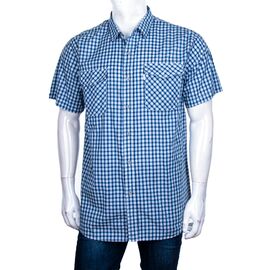 Фотография Рубашка мужская летняя A729-1 blue р.XL-5XL "Logaster" недорого оптом от прямого поставщика