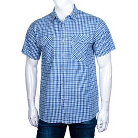 Фотография Рубашка мужская летняя A729-5 blue р.XL-5XL "Logaster" недорого оптом от прямого поставщика