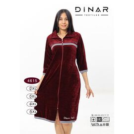 Фотография Халат женский DO-D4615 wine р.2XL-5XL "Annet" недорого оптом от прямого поставщика