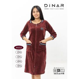 Фотография Халат женский DO-D4632 brown р.2XL-5XL "Annet" недорого оптом от прямого поставщика