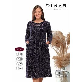 Халат жіночий DO-D4714 navy р.6XL-9XL "Annet" недорого оптом від прямого постачальника