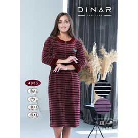 Халат жіночий DO-D4836 wine р.6XL-9XL "Annet" недорого оптом від прямого постачальника