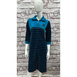 Халат жіночий DO1 blue р.2XL-5XL "Annet" недорого оптом від прямого постачальника