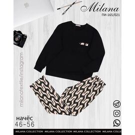 Фотография Пижама тёплая женская YT-PI165-021 d.grey р.46-56 "Annet" недорого оптом от прямого поставщика