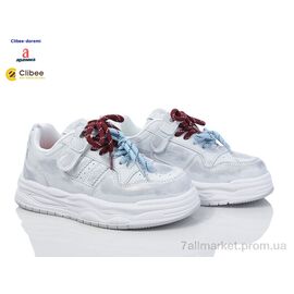 Кросівки дитячі модні Весна/осінь Z169 white-grey (6 пар р.32-37) "Clibee-Doremi" недорого оптом від прямого постачальника