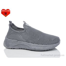 Фотография Кроссовки женские модные Лето 563 grey (8 пар р.37-41) "Jiao Li Mei" недорого оптом от прямого поставщика