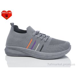 Кросівки жіночі модні Літо 553 grey (8 пар р.37-41) "Jiao Li Mei" недорого оптом від прямого постачальника