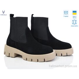 Черевики жіночі стильні Весна/осінь 27917 чор-беж з. (6 пар р.36-40) "Viscala" недорого оптом від прямого постачальника