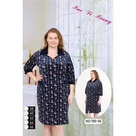 Халат жіночий 700-35 navy р.58-66 "Fili Wear" недорого оптом від прямого постачальника