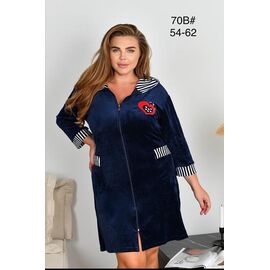 Халат жіночий 70B navy р.54-62 "Fili Wear" недорого оптом від прямого постачальника
