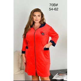 Халат жіночий 70B red р.54-62 "Fili Wear" недорого оптом від прямого постачальника
