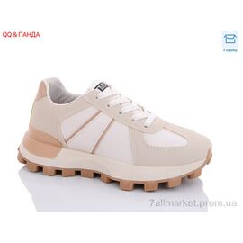 Кросівки жіночі модні Весна/осінь JP23 beige (8 пар р.36-41) "QQ&Панда" недорого оптом від прямого постачальника