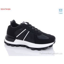 Кросівки жіночі модні Весна/осінь JP23 black (8 пар р.36-41) "QQ&Панда" недорого оптом від прямого постачальника