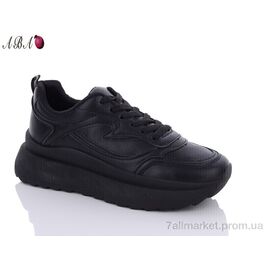Кросівки жіночі модні Весна/осінь JP20 black (8 пар р.36-41) "Aba" недорого оптом від прямого постачальника