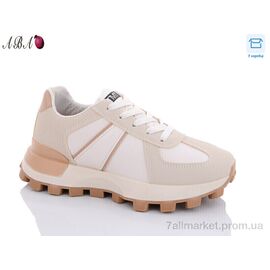Фотография Кроссовки женские модные Весна/осень JP23 beige (8 пар р.36-41) "Aba" недорого оптом от прямого поставщика