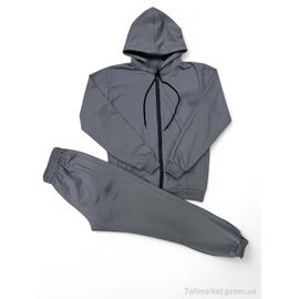 Спортивний костюм чоловічий Весна/осінь 250N сірий (5 шт. р.сіткаM-3XL) "Verton" недорого оптом від прямого постачальника