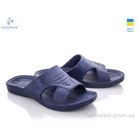 Фотография Шлепки мужские пляжные Лето Ситроен М синий (8 пар р.41-45) "Acorus" недорого оптом от прямого поставщика