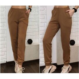 Штани спортивні жіночі 10023 brown р.XL-4XL "VICTORY" недорого оптом від прямого постачальника