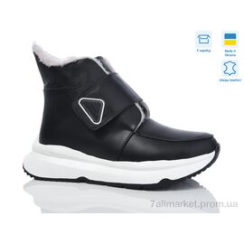 Черевики жіночі стильні Зима 612 чорний к. (6 пар р.36-41) "Lena" недорого оптом від прямого постачальника