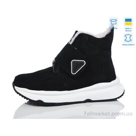 Черевики жіночі стильні Зима 612 чорний з. (6 пар р.36-41) "Lena" недорого оптом від прямого постачальника