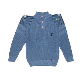 Фотография Кофта детская тёплая на мальчика 450 голубой р.5-10 "Rain" недорого оптом от прямого поставщика