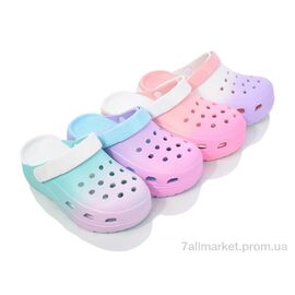 Фотография Кроксы женские летние Лето 2405-19 mix (12 пар р.36-41) "Deshman" недорого оптом от прямого поставщика